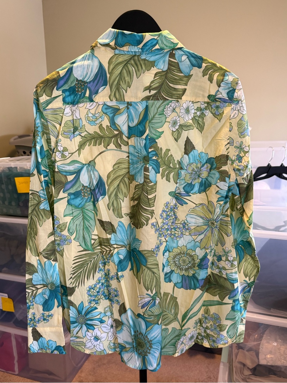 NWT Talbots Cotton Button-Down Blouse Sz M (19.5" P2P) - Picture 6 of 13
